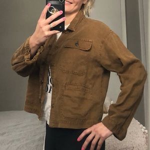C&C California Linen Blend Rust Color Jacket